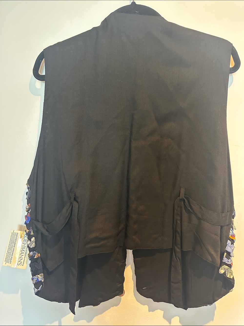 Halsey Collection Vintage Black Embellished Woven Vest from Loehmann’s - Picture 2 of 11